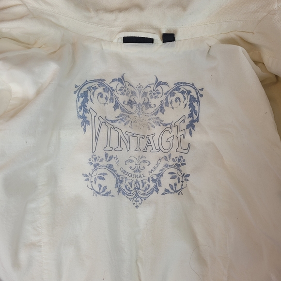 MEXX Jacket White Cropped Snap Closure Size 10 - Picture 11 of 13